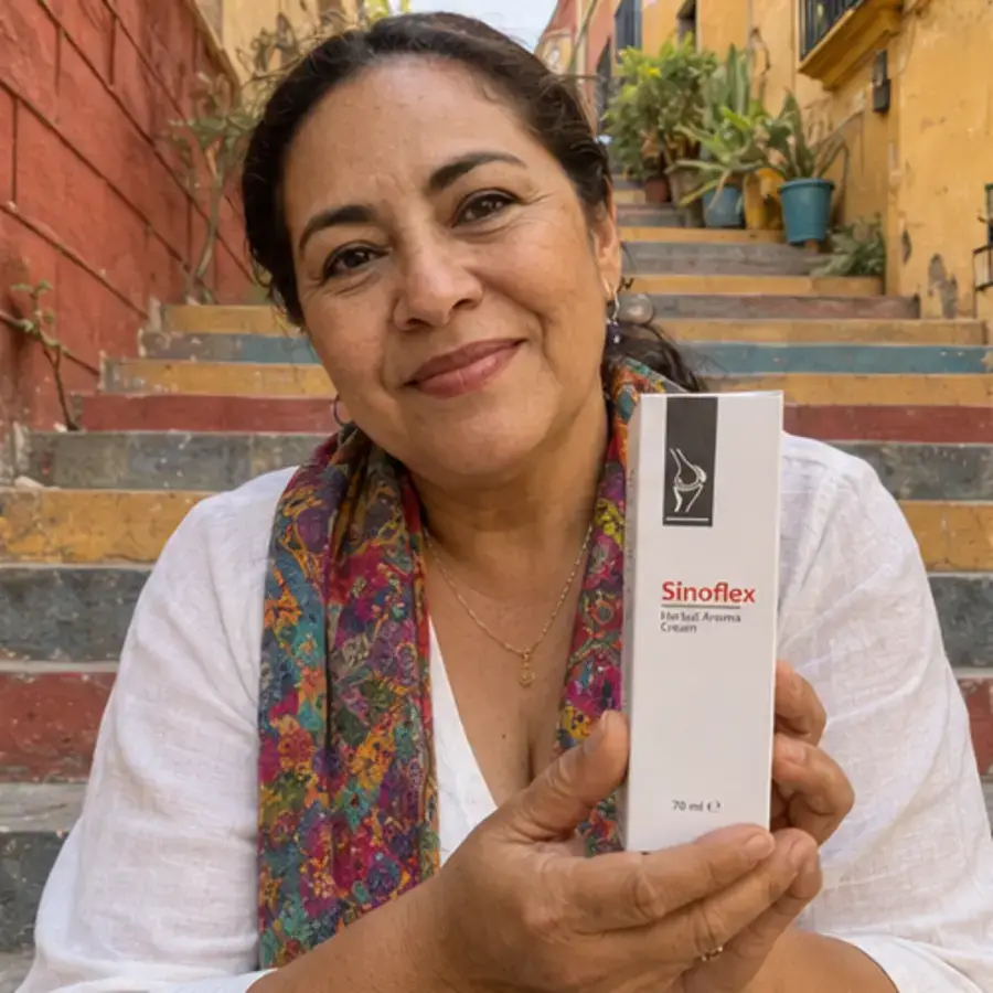 Mujer con Sinoflex en unas escaleras de Guanajuato